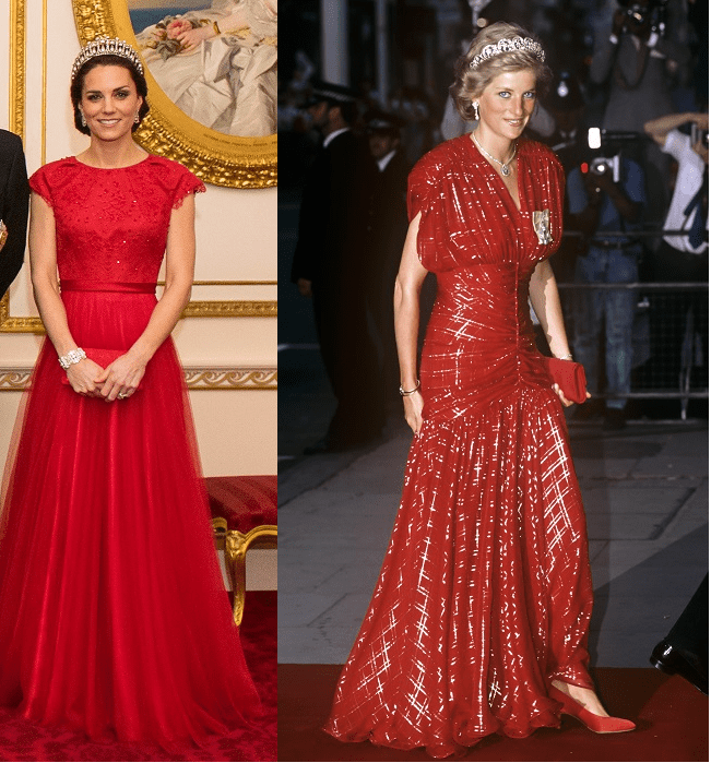 Kate Middleton, pe urmele Prințesei Diana. 5 ținute similare