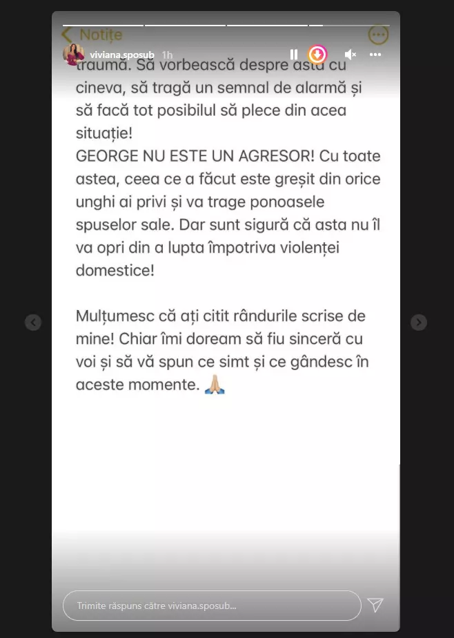 Viviana Sposub reacție