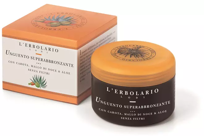 Unguent superbronzant cu morcov, coajă verde de nucă&aloe FĂRĂ FILTRE