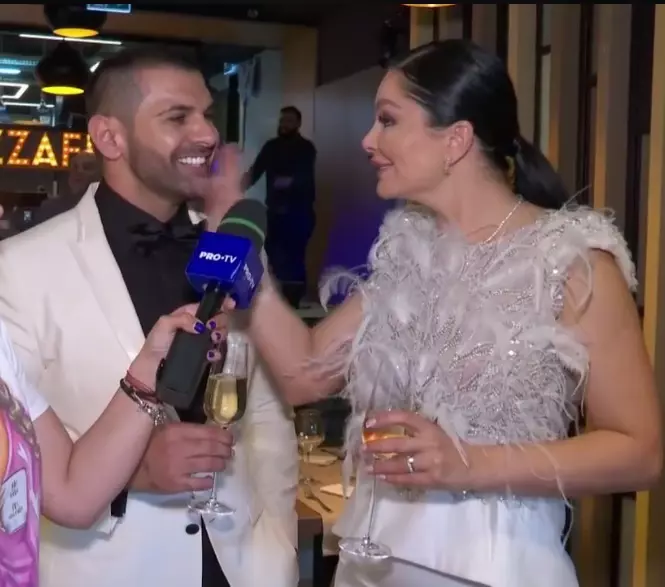 după cununia civilă, Brigitte și Florin Pastramă au petrecut la restaurant alături de familie și prietenii apropiați.