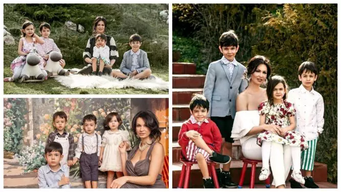 Nicoleta Luciu și copiii ei