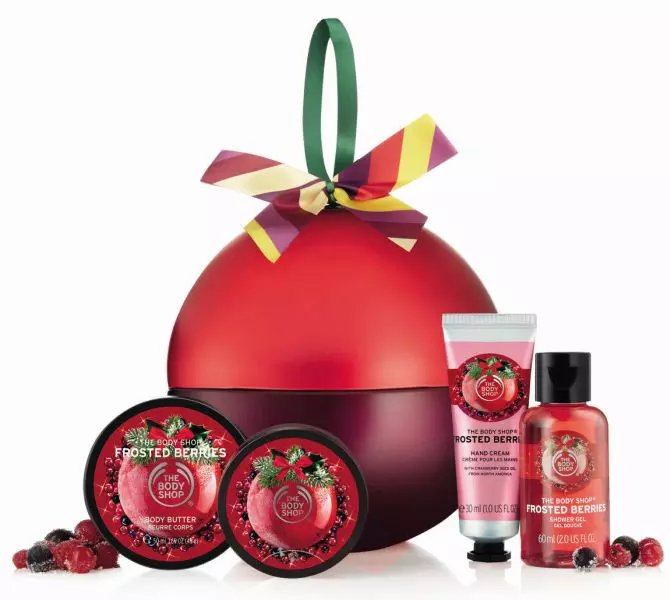 Set cadou, The Body Shop, Frosted Berries Body Routine, 162 lei