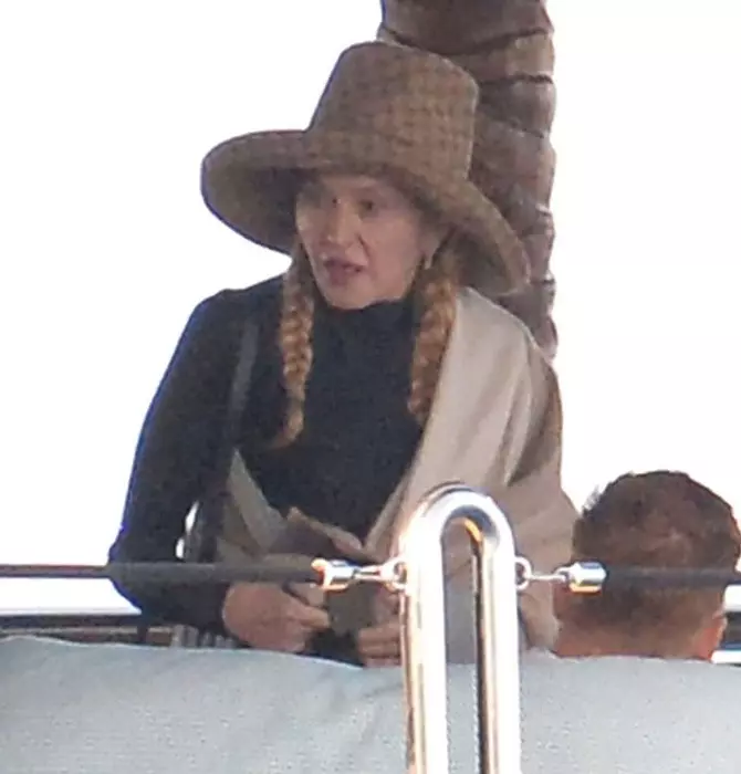 *PREMIUM-EXCLUSIVE* MUST CALL FOR PRICING BEFORE USAGE  - The 'Queen of Pop' Madonna continues to lap up the summer sunshine on her Italian holiday in Ponza as the legendary American singer is seen out to sea on her luxury yacht with boyfriend Akeem Morri