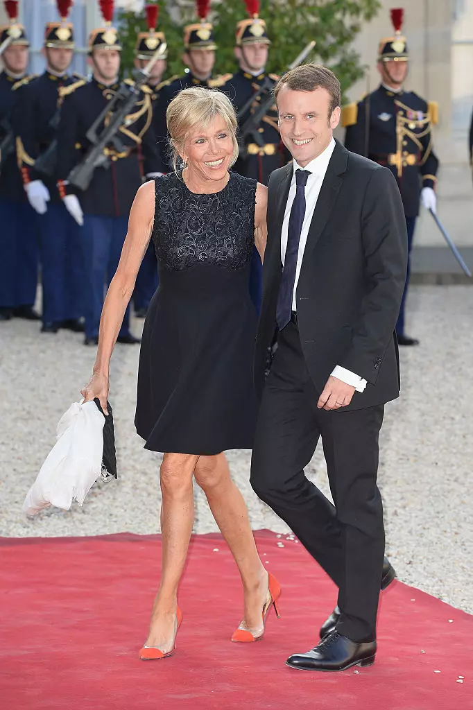 Emmanuel Brigitte Macron Palatul Elysee 2015