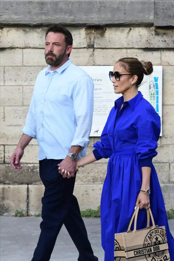Semi-Exclusif - Ben Affleck et sa femme Jennifer Lopez ont visité le musée de l'Orangerie avec leurs enfants respectifs Seraphina, Violet, Maximilian et Emme lors de leur lune de miel ŕ Paris
