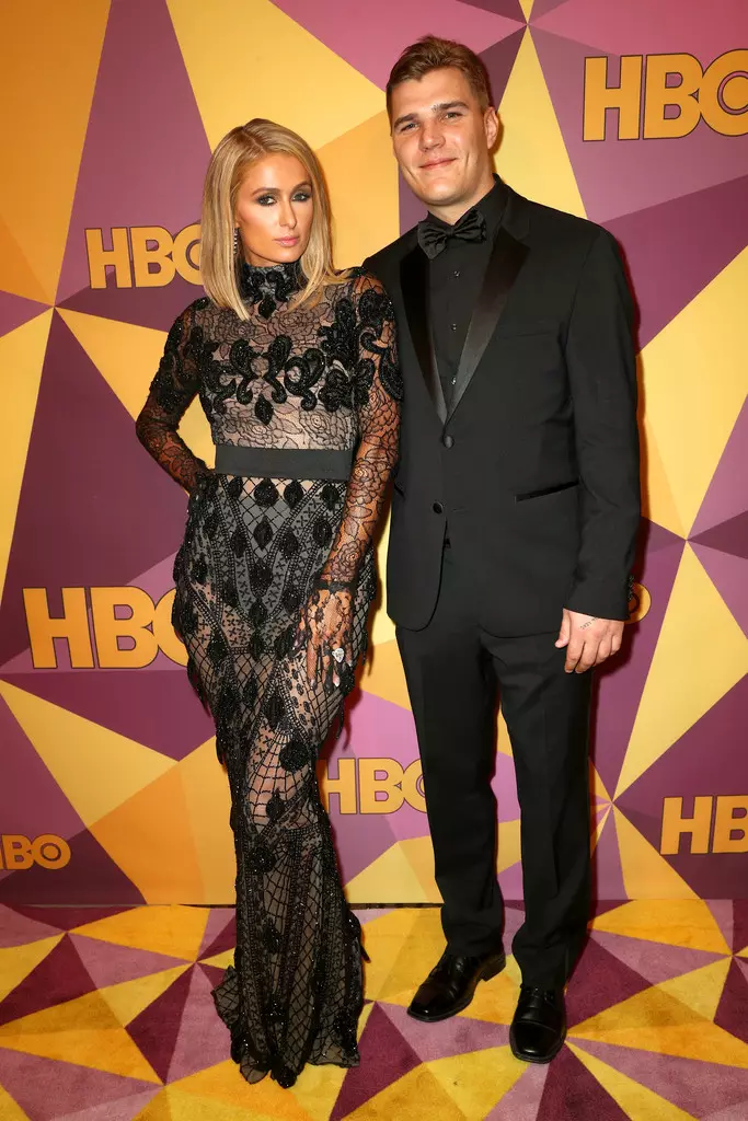 Paris Hilton si Chris Zylka la HBO's Official Golden Globe Awards After Party