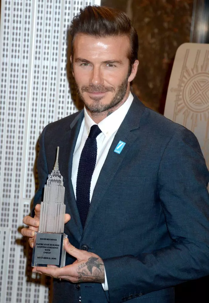 David Beckham lights NYC"s Empire State Building - NYC