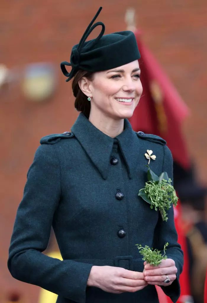 Prince William and Catherine Duchess of Cambridge attend 1st Battalion Irish Guards' St Patrick's Day Parade, Aldershot, UK - 17 Mar 2022