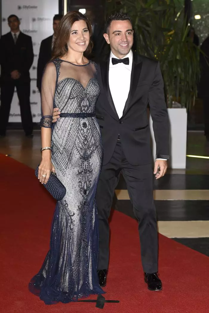 Xavi Hernandez si sotia Nuria Cunillera