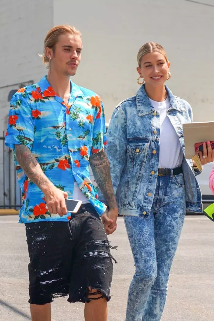 Justin Bieber și Hailey Baldwin, actuala lui soție.