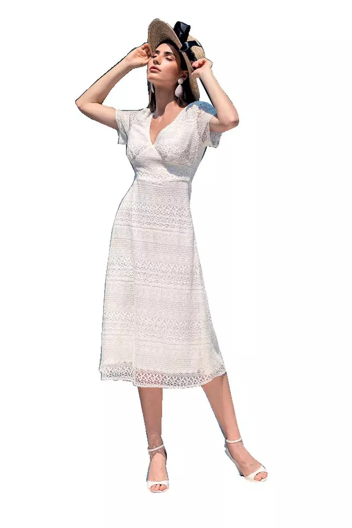 Rochie premium din dantelă cu detaliu la spate, 399 lei