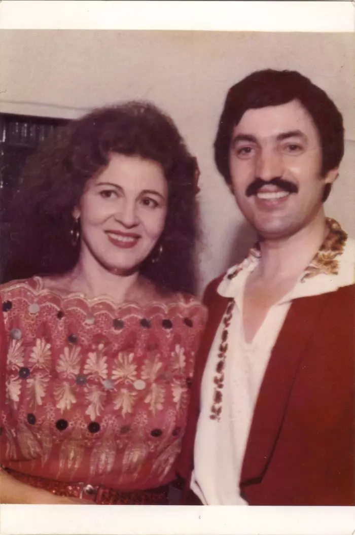 Anton Achiței în tinerețe, alături de Irina Loghin