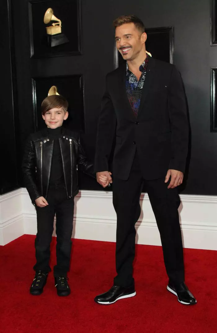 Ricky Martin și unul din gemenii săi, Matteo