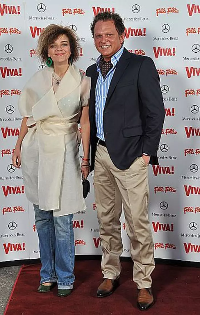 Gianina Corondan și Leonard Miron la VIVA! Party în anii 2000