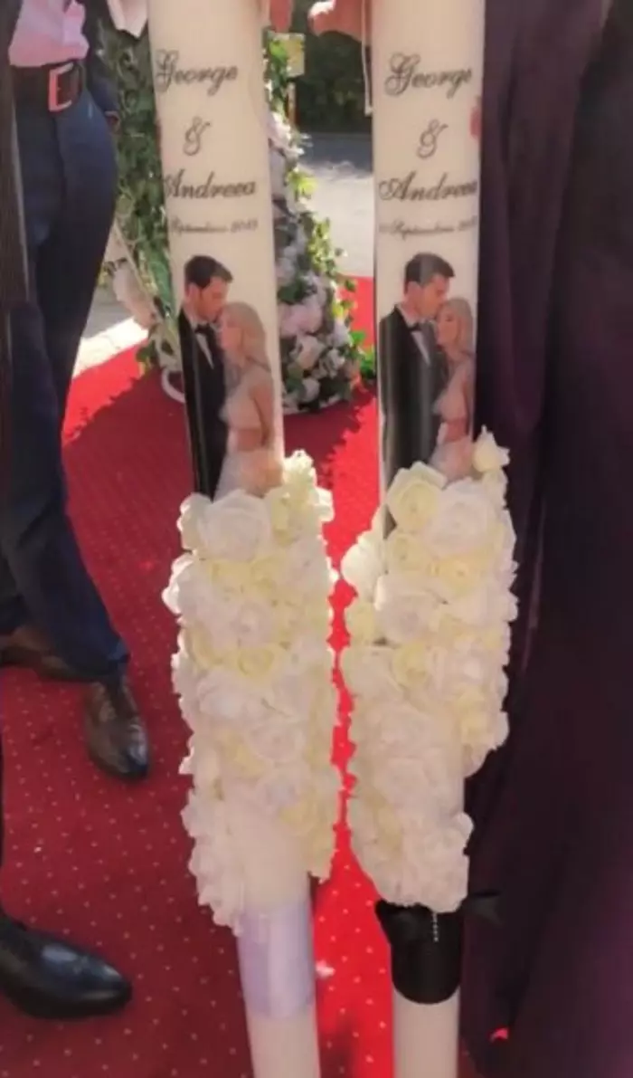Lumânările de la nunta Andreei Bălan