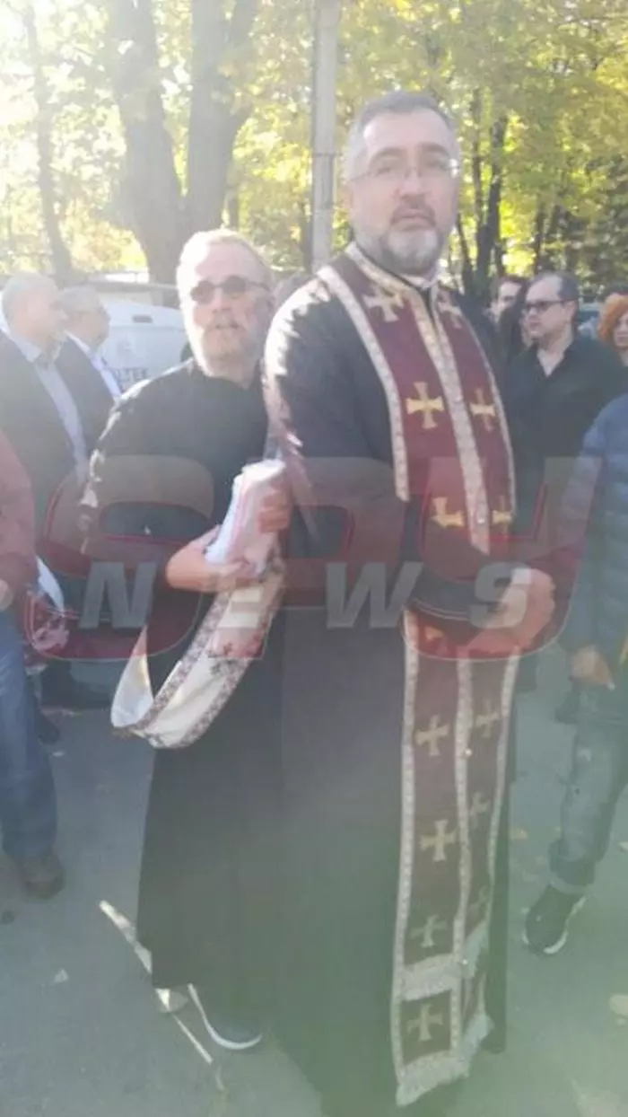 Ovidiu Cuncea, preot la înmormântarea lui Leo Iorga