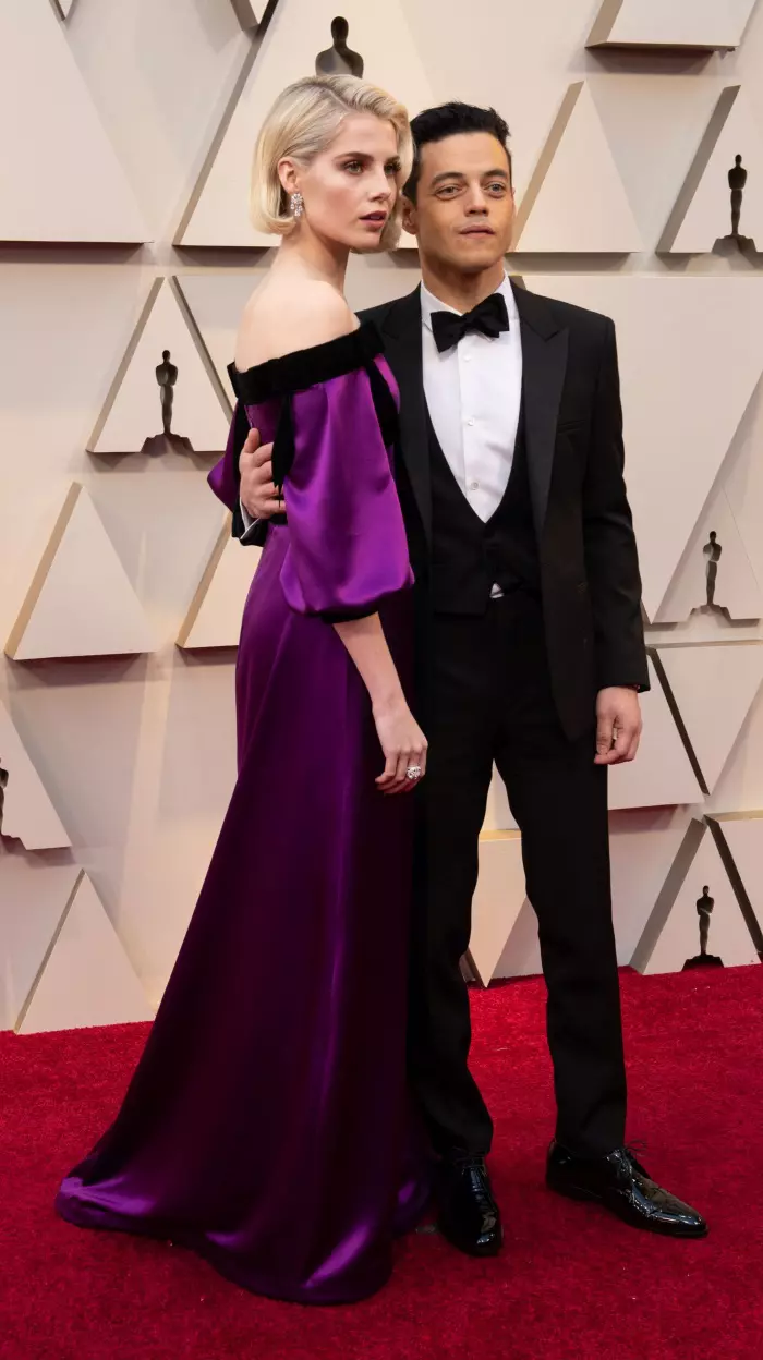Rami Malek​ şi Lucy Boynton​ - cupluri Oscar 2019