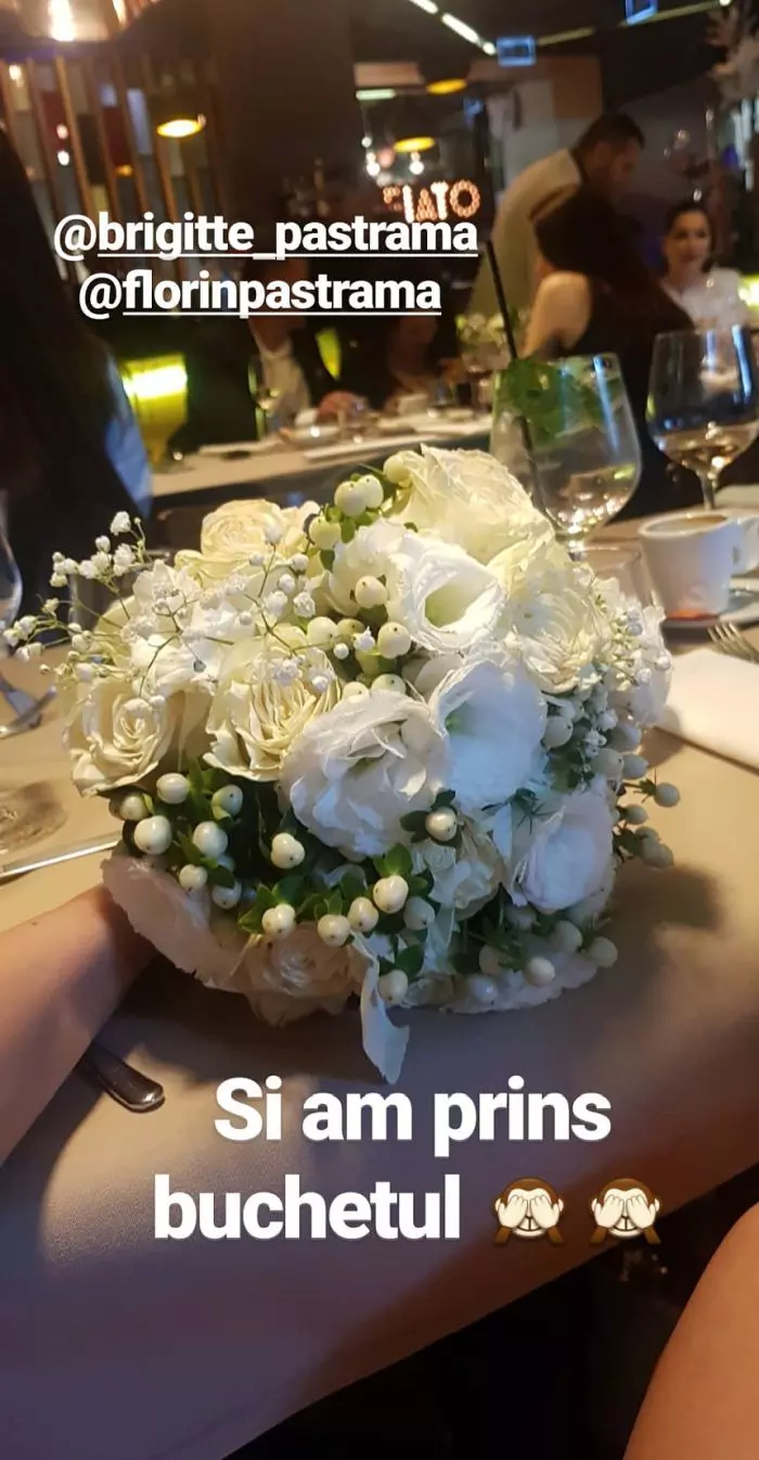 Otilia a prins buchetul la nunta lui Brigitte cu Florin Pastramă