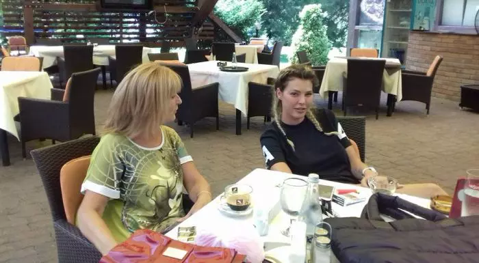 Alina Vidican și mama ei