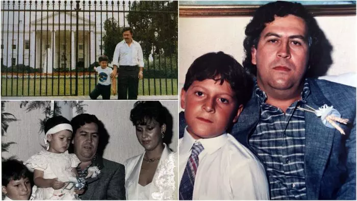 Pablo Escobar şi familia