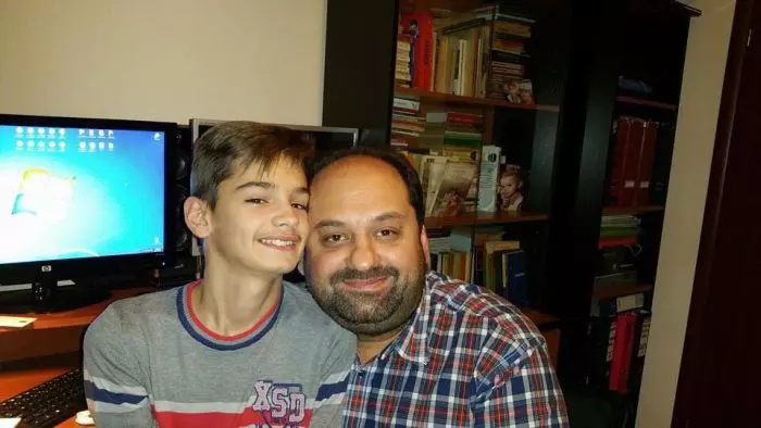 George Pătrașcu și Andrei, soțul și fiul Mariei Buză.