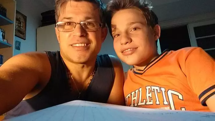 Andi Tolea și tatăl lui