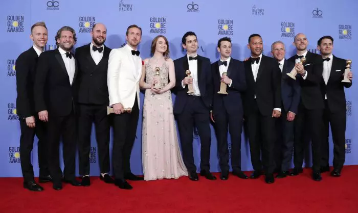 La La Land Cast - La La Land - Best Motion Picture - Comedy or Musical 74th Annual Golden Globe Awards