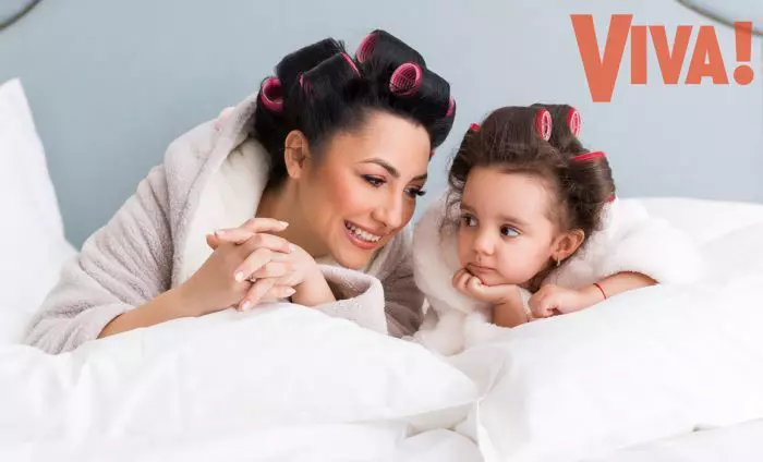 Andra și fiica sa, Eva, în pictorialul pentru VIVA! de martie