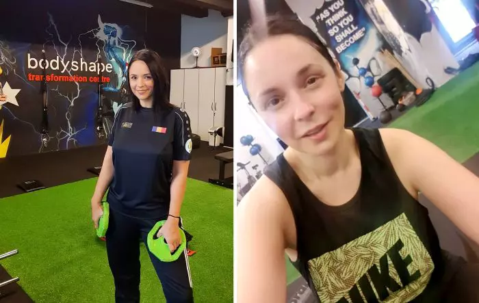 Andreea Marin face sport după operaţia la coloană