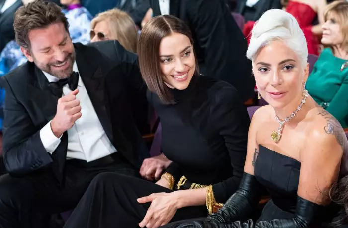 Triunghiul conjugal cel mai faimos de la Premiile Oscar - Irina Shayk, Bradley Cooper și Lady Gaga.