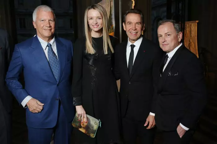Larry Gagosian, Delphine Arnault, Jeff Koons, Michael Burke