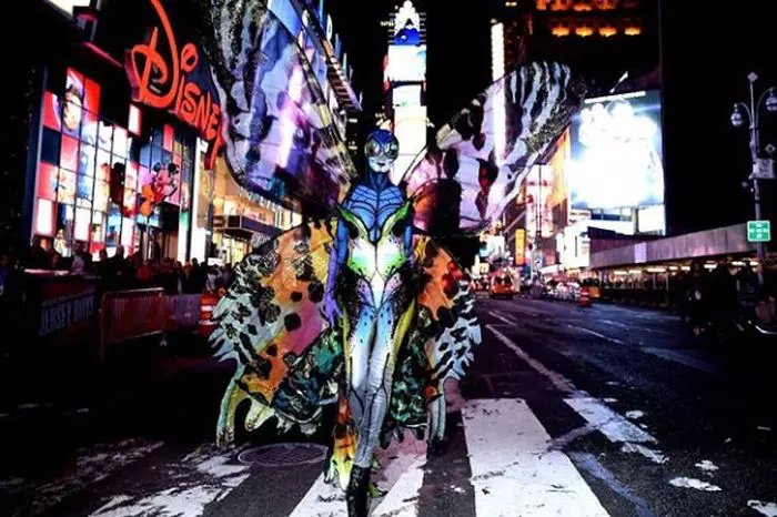 Heidi Klum in costum de fluture in 2014