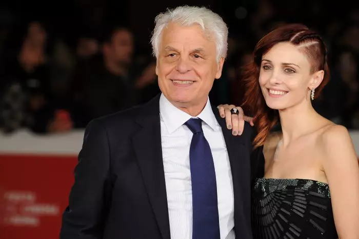 Michele Placido și soția lui în vârstă de 35 de ani, Federica Vincenti