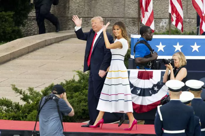 Melania și Donald Trump, de Ziua Americii