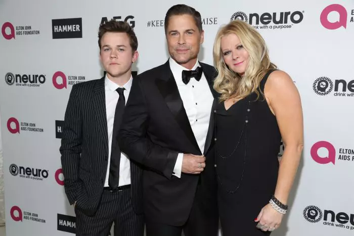 Rob Lowe și soția Sheryl Berkoff și fiul John Owen Lowe
