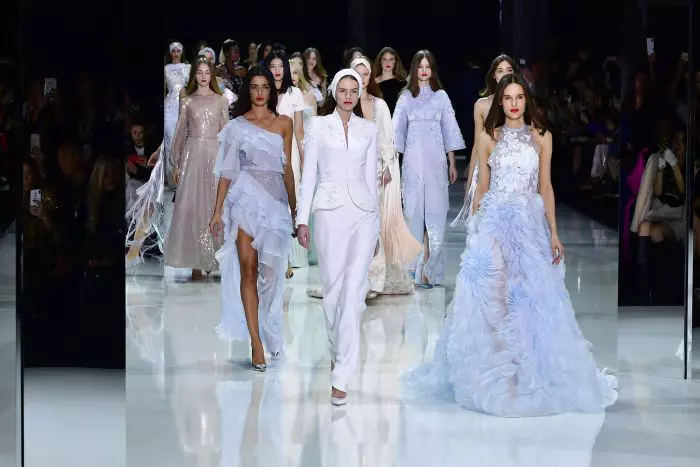 Défilé de mode Ralph & Russo Haute-Couture printemps-été 2018 à Paris