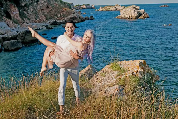 George Burcea și Andreea Bălan, într-o ședință foto pentru VIVA! Andreea era însărcinată cu primul copil