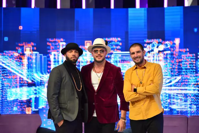 Victor Slav, alături de Cătălin Cazacu și Giani Kiriță