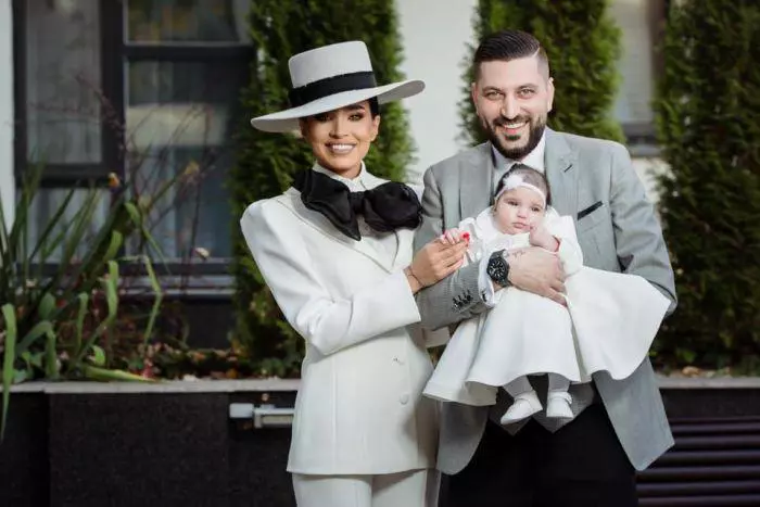 Adelina, virgil și Zenaida, în ziua botezului.