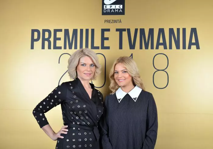 Andreea Marinescu și Lavinia Petrea la Premiile TVmania 2018