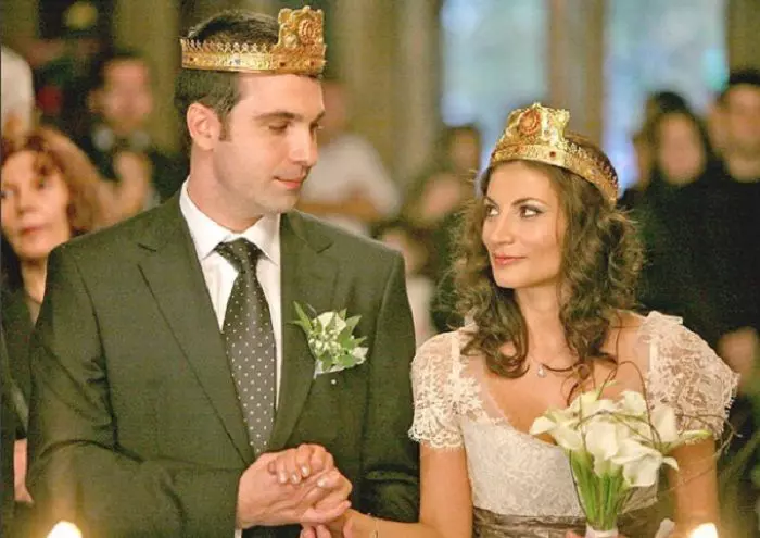 Alexandru Papadopol și Ioana Ginghină în ziua căsătoriei