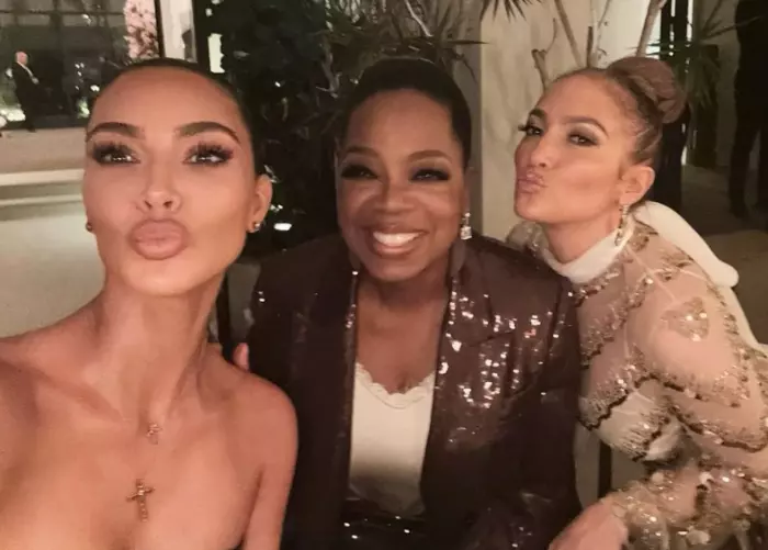 3. Kim Kardashian, Jennifer Lopez și Oprah Winfrey