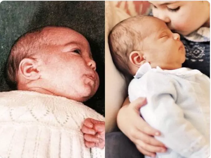 Kate Middleton (stânga) și Prințul Louis alături de Prințesa Charlotte, sora lui mai mare.