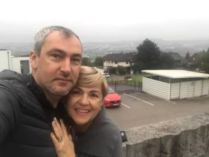 Nicoleta Voica și soțul ei, care o ajută cu dieta