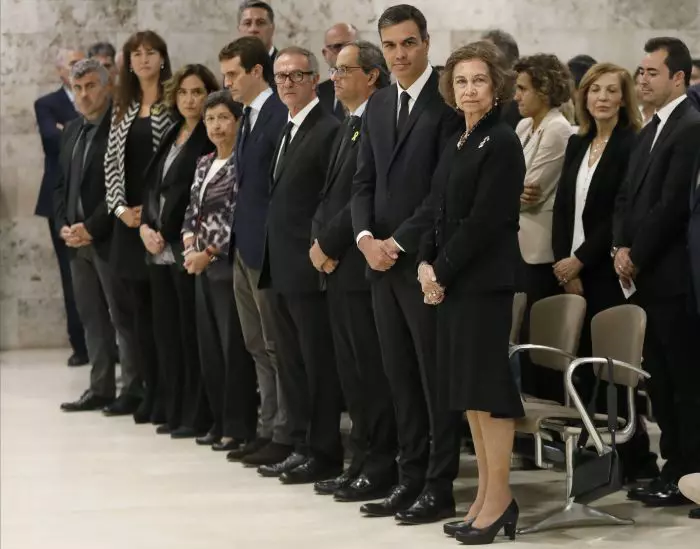 Regina Sofia asistă la înmormântarea sopranei Montserrat Caballé, la Barcelona.