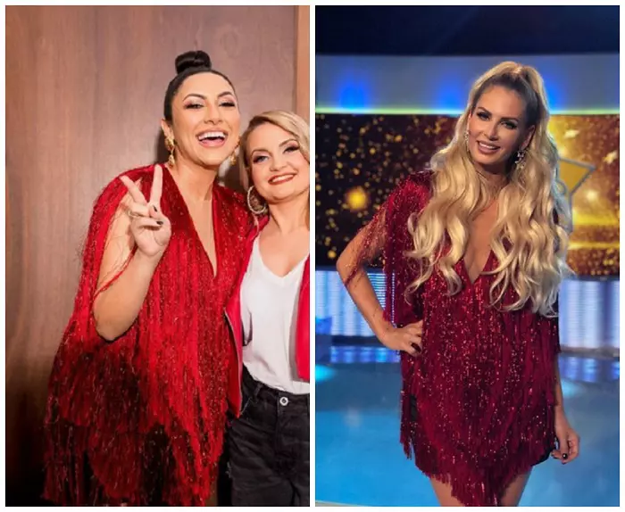 Andra si Andreea Banica in aceeasi rochie