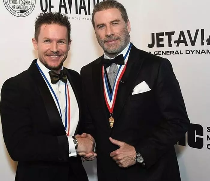 Felix Baumgartner și John Travolta