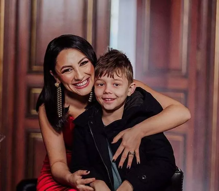 Andra si fiul ei, David