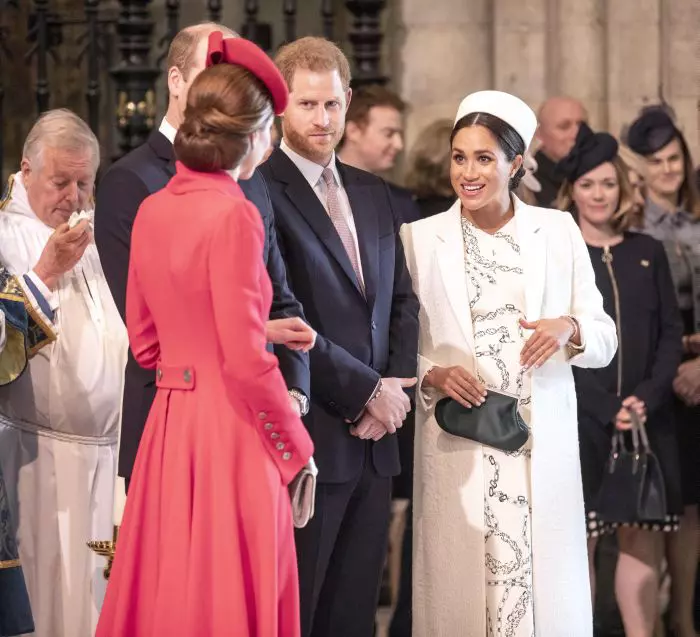 Meghan, Kate, William și Harry  par a fi în relații bune.