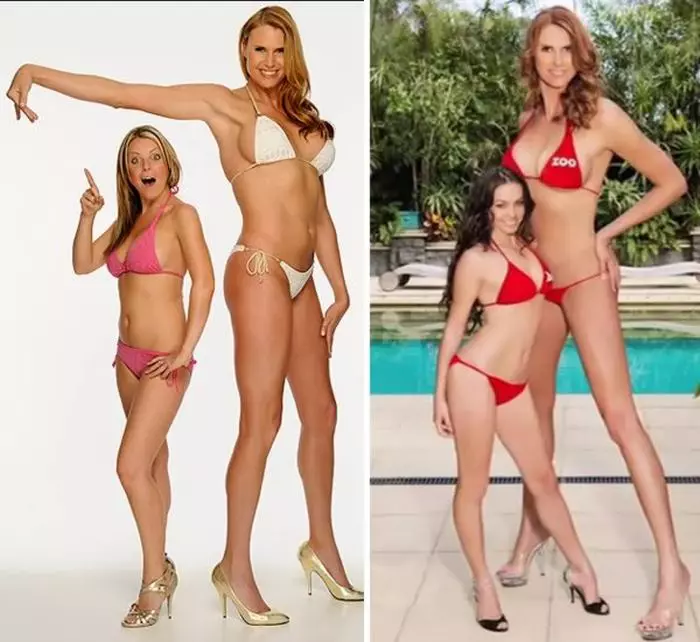 Modelul Erika Ervin (aka Amazon Eve) are 2,04 m și până în 2004 a fost bărbat.